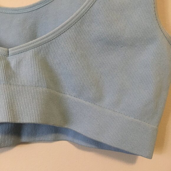 SWS Stretchy Relaxed Pale Blue Sports Bra - Picture 8 of 13